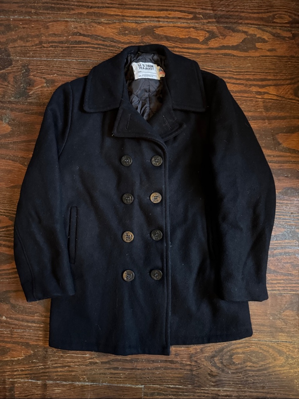 Schott NYC 740 The Original US Navy Wool Peacoat Men’s M